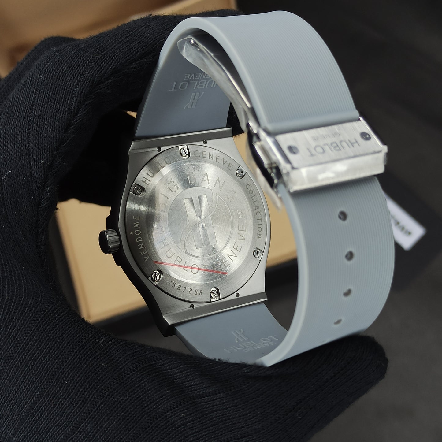 Hublot Auto | Pvc Strap | Silver Colour