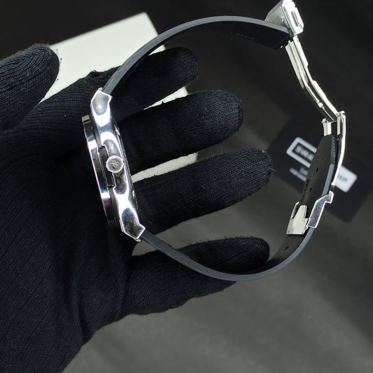 Hublot Auto | Black Dial | Pvc Strap