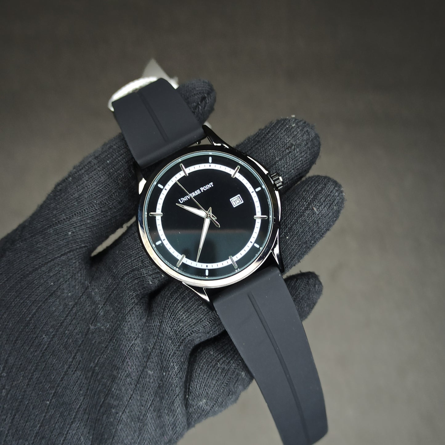 Universe Point Watch | Black Dial | Magnetic Lock