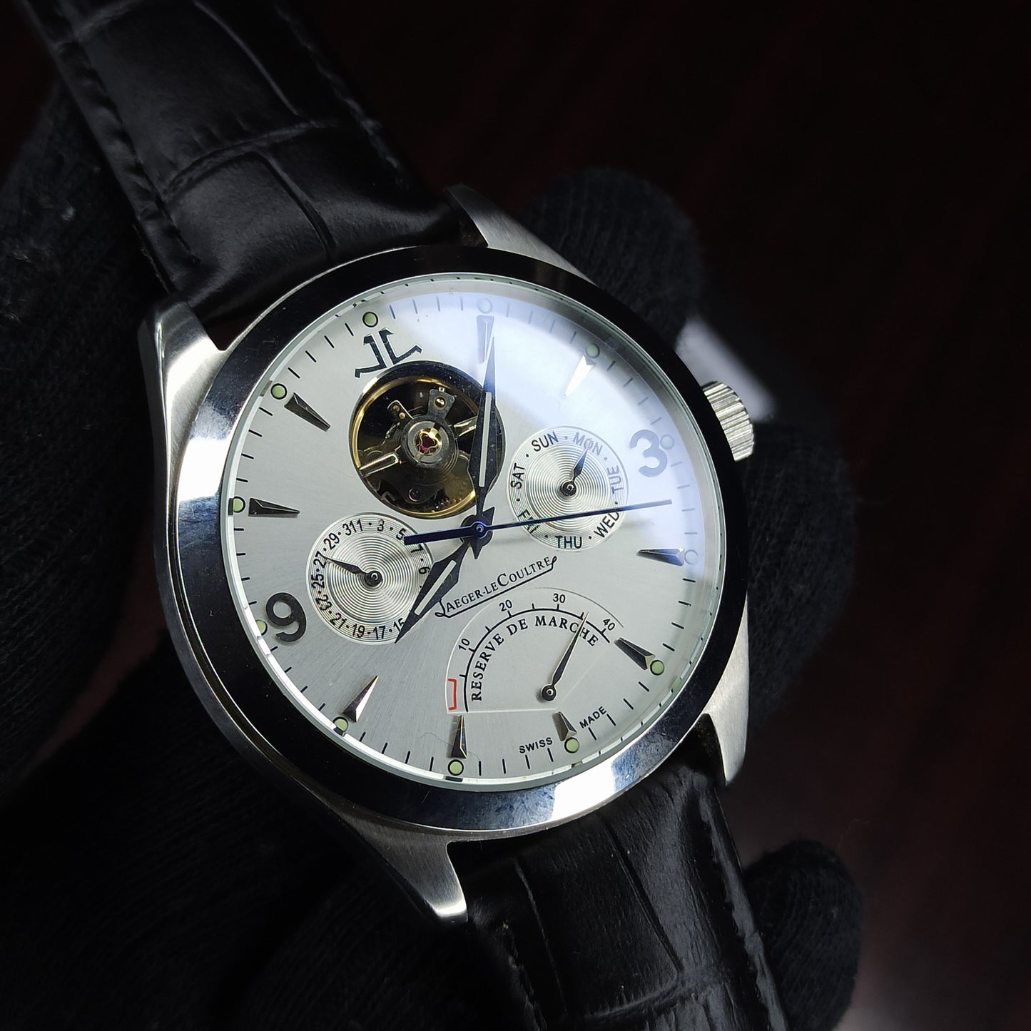 Jaeger Le Coultre Automatic Watch | White Dial | Chrono