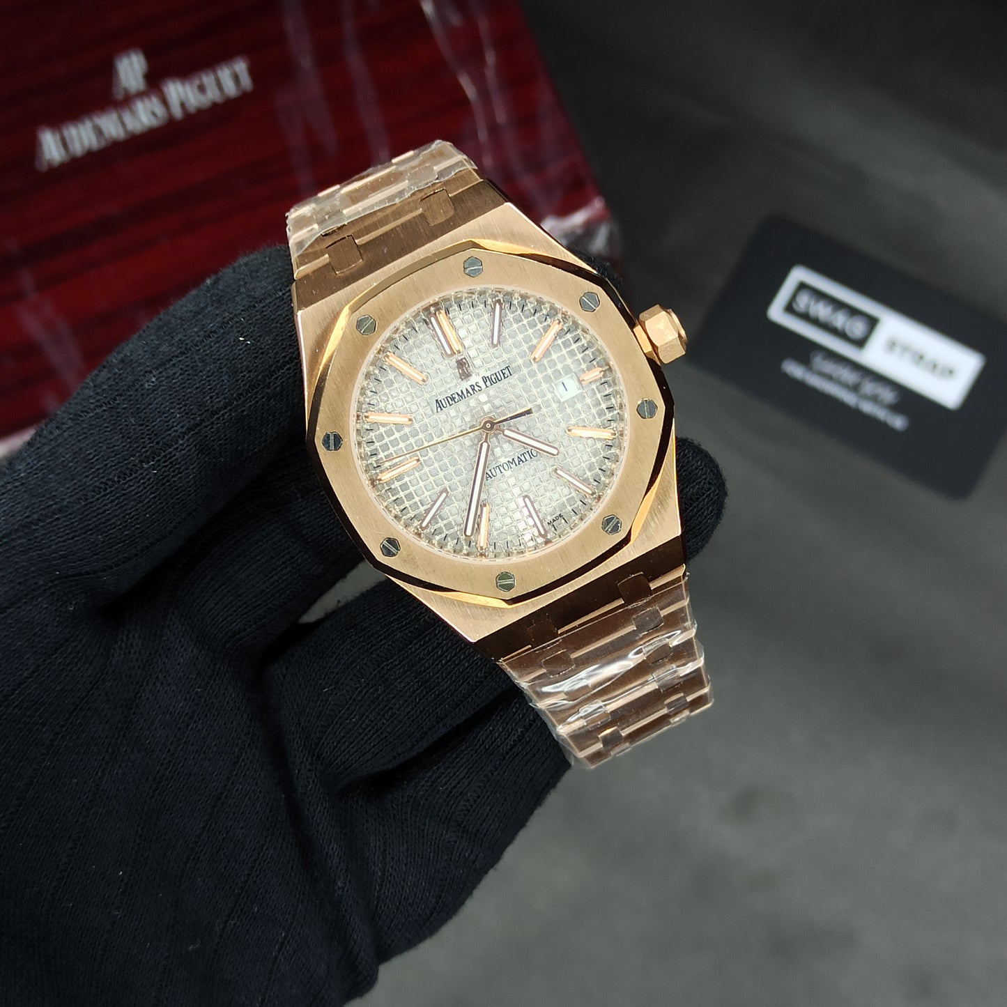 AP Auto | Rose Gold | Silver Grey Box Dial | Audemars Piguet