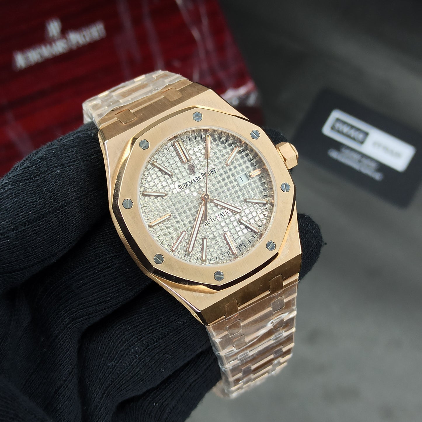 AP Auto | Rose Gold | Silver Grey Box Dial | Audemars Piguet