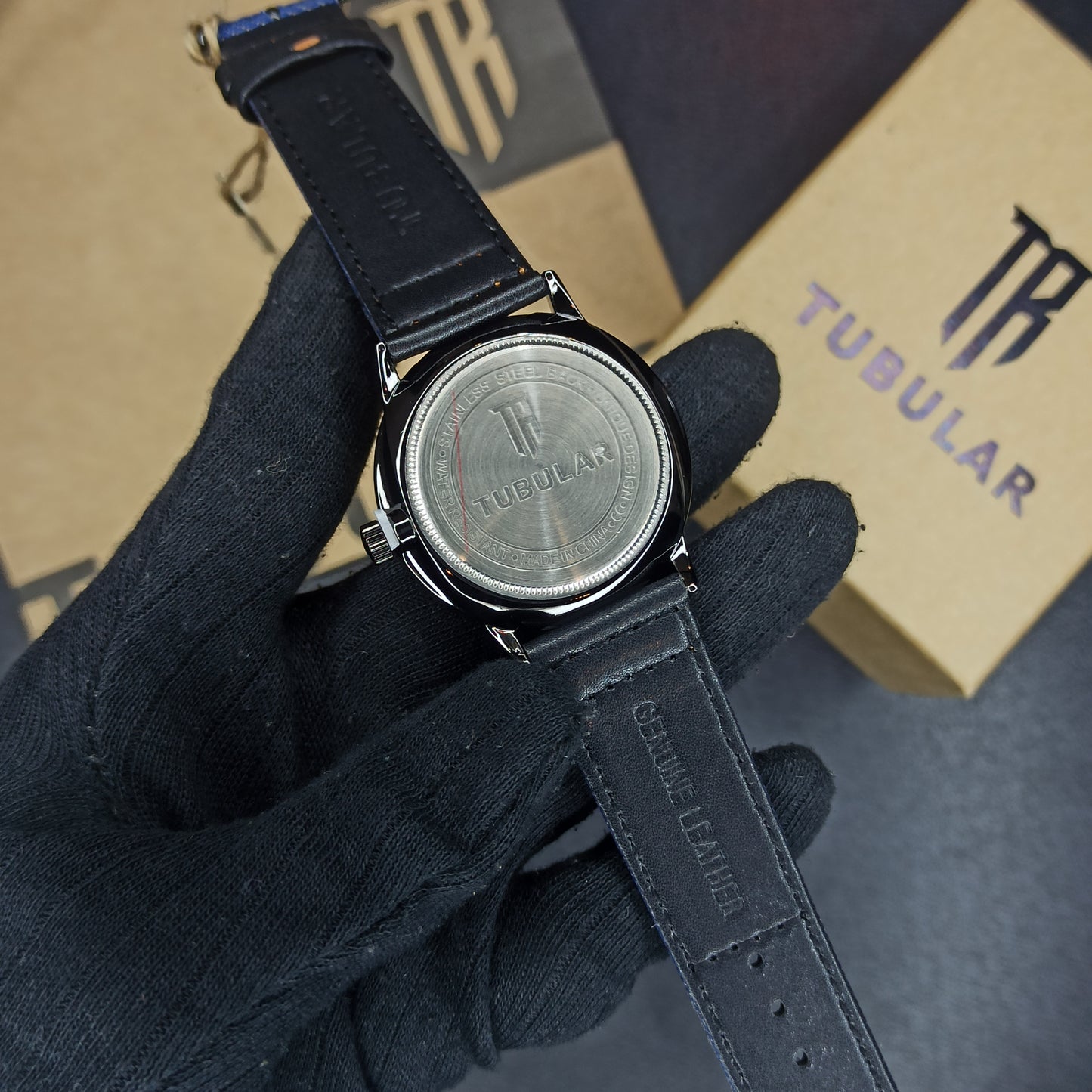 Tubular Denim Jeans Strap Watch For Men's
