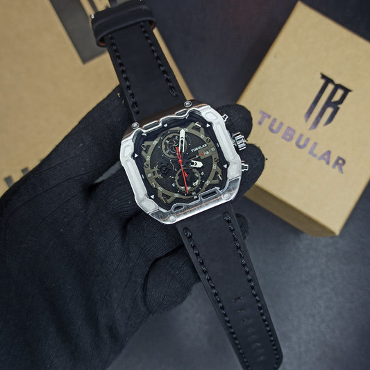 Tubular Square Dial Chrono Watch For Men's