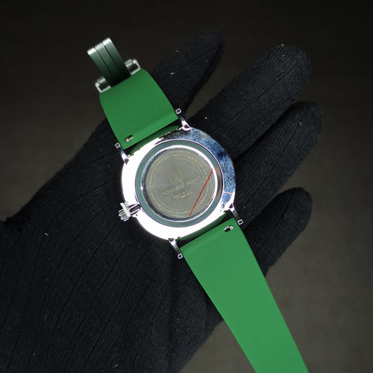 Universe Point Watch | Green Rubber Strap | Magnetic Lock