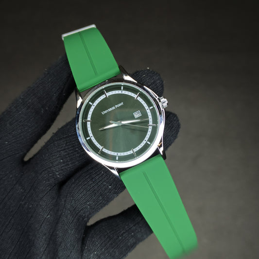 Universe Point Watch | Green Rubber Strap | Magnetic Lock