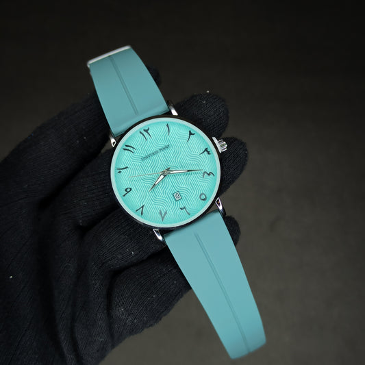 Universe Point Watch | Light Blue Rubber Strap | Magnetic Lock